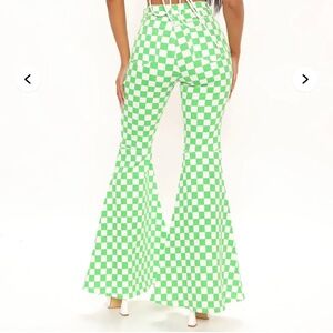 Big Race Extreme Flare Leg Jeans - Green